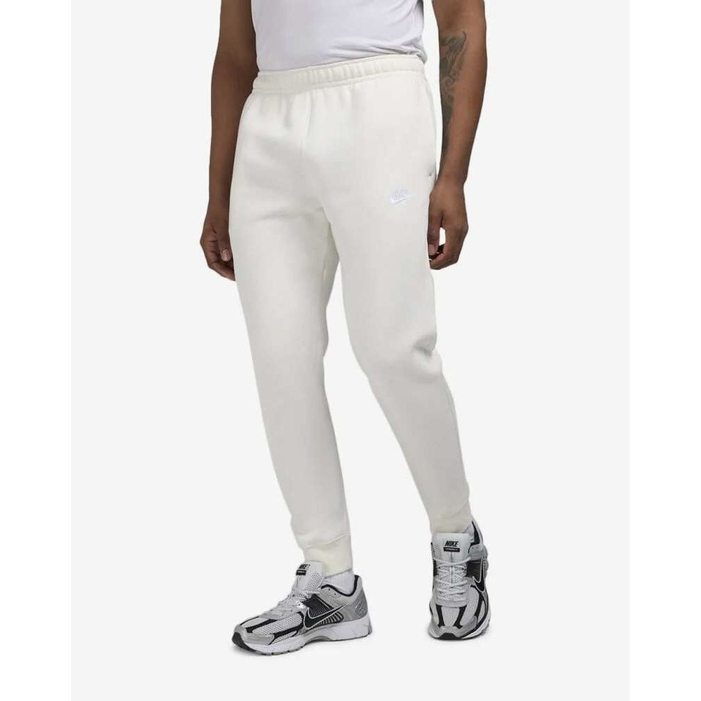 Nike Sportswear Club Fleece Joggers Mens Size L Sail White Activewear Training